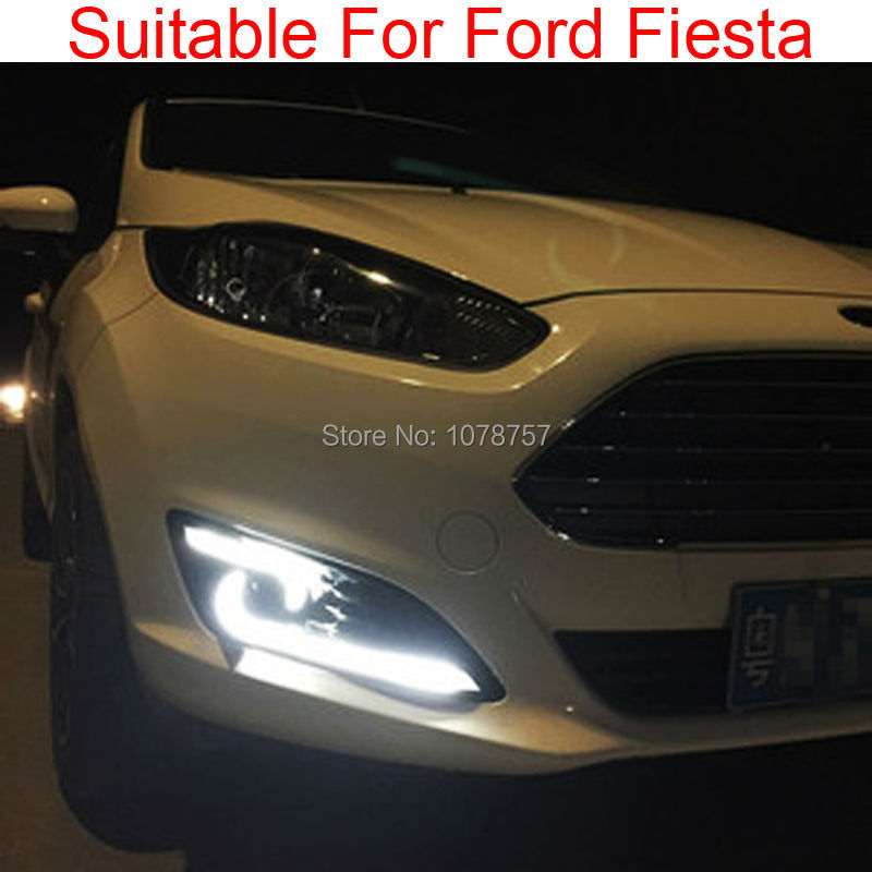 LED DRL With Amber Tunr Light Suitable For Ford Fiesta 2013-2014 (17)