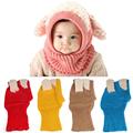 Jimshop 2016 Cute Winter Baby Cap Kids Girls Boys Warm Woolen Coif Hood windproof baby hats