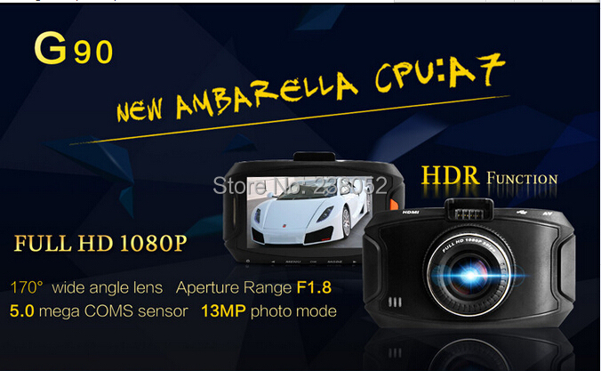 G90   DVR  Ambarella A7  CAM 5   HD 2.7 