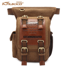Hot sale kaukko menThick canvas travel shoulder bags vintage unique messenger bags man cross body bag