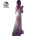 Yejia Fashion Maternity Photography Props Sexy Maternity Dresses Elegant Deep V Neck Ankle Length Lace Dress