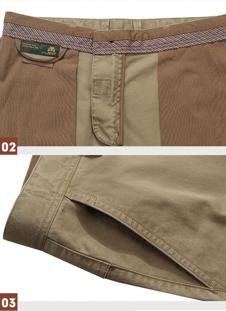 4 Colors 30-42 100% Cotton Fashion Joggers Men Casual Long Pants Men\'s Clothing Black Khaki Pants Trousers Autumn Summer Brand (3)