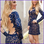 Blue lace dress