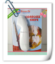 AS SEEN ON TV One touch cordless knife,Stainless Steel auto Electric steak knife,easy cut steak Blister card pack 2pcs knives