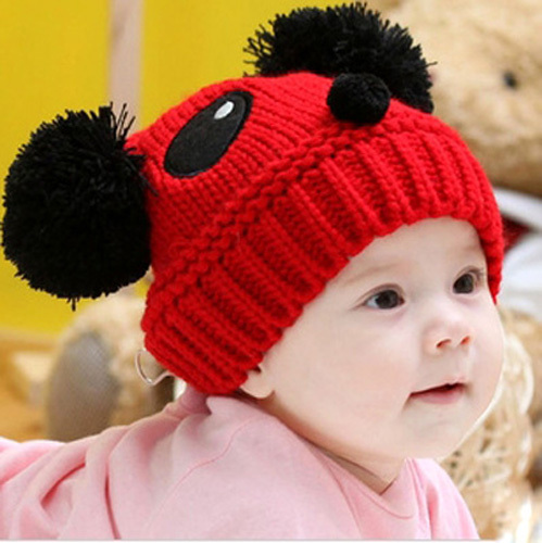 1 PC Panda merah buatan tangan merajut merenda bayi Beanie topi topi topi, 21 cm - 1-PC-Panda-merah-buatan-tangan-merajut-merenda-bayi-Beanie-topi-topi-topi-21-cm-x