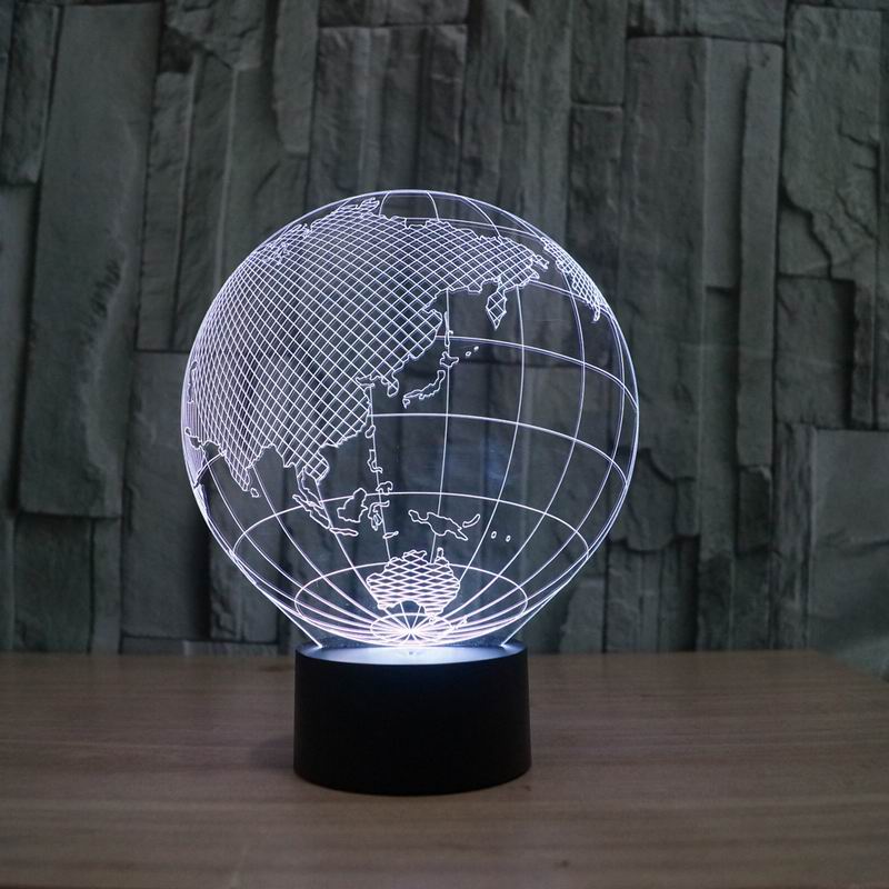 3D illusion globe shape LED desk lamp as gift free shipping  JC-2817