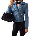 CA 2016 New Fashion Woman Faux Leather Jackets Lady Bomber Motorcycle Cool Outerwear Coat With Belt