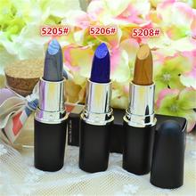 2015 new 1pcs high quality lipstick Brand Cosmetic Makeup Long Lasting Black Red purple Blue color
