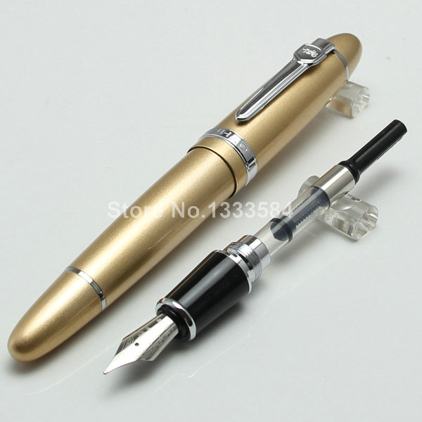 Jinhao Fountain Pen X159 gold Twist Carven 18kgp Nib Study Office Pens 2KZS