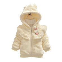 2015 new autumn and winter children bunny clothing child clothes baby girl outerwear coat girl s