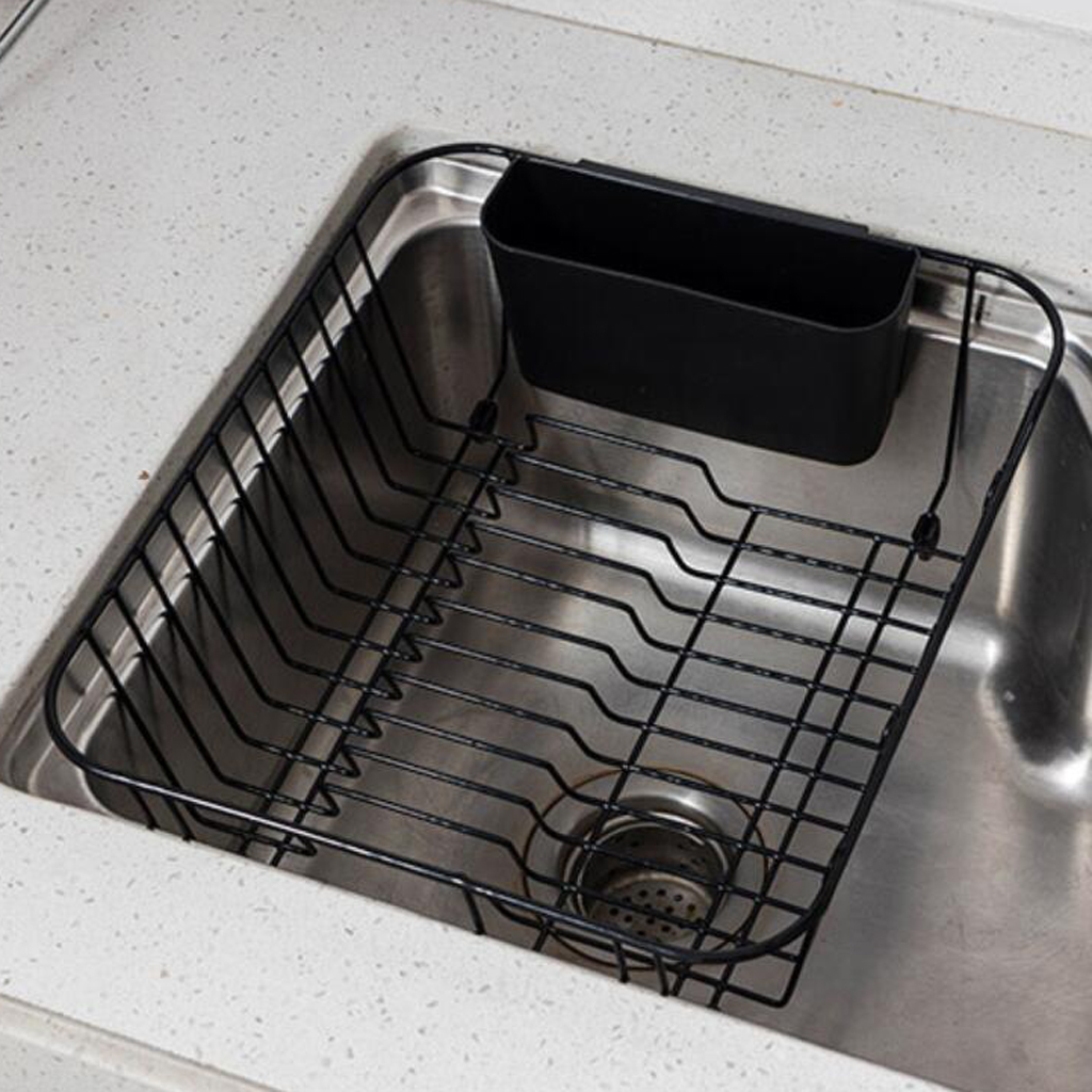 Expandable Dish Drying Rack Over The Sink Sink Dish Drainer With Removable Utensil Holder Stainless Steel