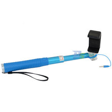 Blue Extendable Selfie Wired Stick Phone Holder Remote Shutter Monopod For Smartphone j choice