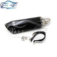 hot selling motorcycle exhaust pipe muffler carbon fiber motorbike muffler For Kawasaki NINJA250 EX250 2008 2009 2010 2011 2012