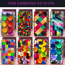 Mobile Phone Case For Samsung Galaxy S2 DIY Color Paint Protective Cellphone Back Cover Cameleon Shipping
