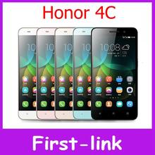 Original Unlocked Huawei Honor 4C Smartphone Octa Core Android 4.4 FDD LTE 4G WCDMA 3G 5.0 Inch 13.0MP 2G RAIM 8G ROM Cellphone