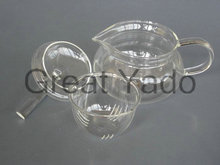 1 Arabian style glass teapot 450ml 6 double wall tea cups 1 heating base 8pcs set