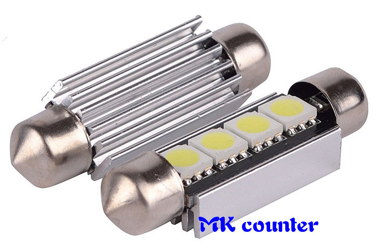 Dhl  500 ./ canbus c5w    41  / 42  4  5050 4smd     whte dc12v