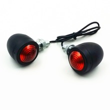 1 pair Motorcycle Black Bullet Turn Signals indicator Light For Harley Kawasaki Honda Suzuki Yamaha Cruiser Chopper Cafe Racer