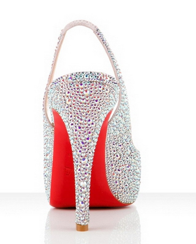 New Arrival Red Bottom Shoes Rhinestone Peep toe High Heels Color ...