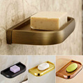 2016 New Fashion Brief Brass Bathroom Soap Dishes Box Holder Tray 1pc Free Shipping