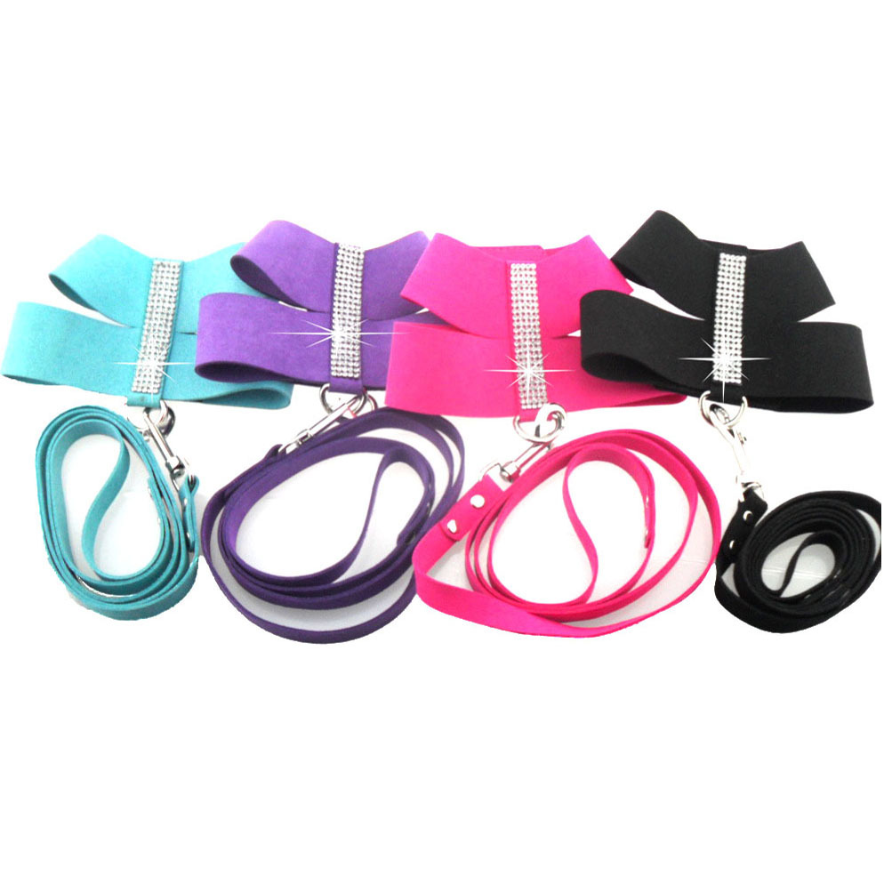 harness and leash 2015 new bling collar harness and leash rhinestone velvet leather pet puppy harness and leash 2015 new bling collar harness and leash rhinestone velvet leather pet puppy