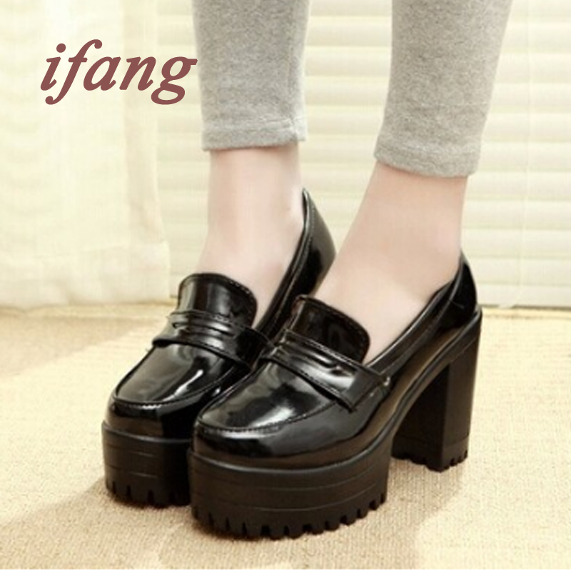 Platform Shoes Women Pumps 2016 Spring And Autumn Thick Hlles Comfortable Sweet High Heeled Shoes Match