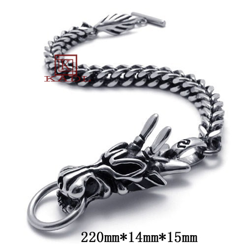 2018 New Unique Cool Dragon Head Cuff Custom Slap Bracelet For Men Item Specifics