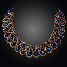 free shipping 2014 New Stylish Gold Plate Chunky Choker Bib Collar Statement Necklace Fashion Thick Chains Jewelry