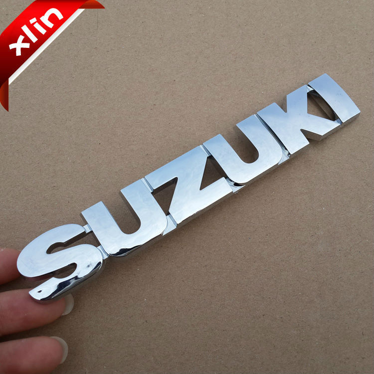 SUZUKI Letter logo 3D Chrome ABS Car Stickers Emblem Badge