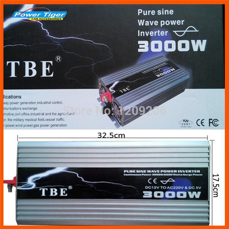 TBE 3000watt 3000W USB DC12V To AC 220V Pure Sine Wave Inverter Car Electronic Accessories 3000W Peak Power 6000W Solar Inverter TBE 3000watt 3000W USB DC12V To AC 220V Pure Sine Wave Inverter Car Electronic Accessories 3000W Peak Power 6000W Solar Inverter