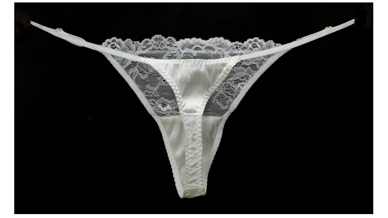 Women G String 100 Natural Silk Sexy Panties Hipster Lace Erotic Thong