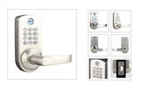 Digital Pin Code I-Button Door Lock Right Handle Silver