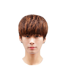 Ohyes  Roll Heat Short Fluffy Men’s Hair Party Full Wig+Free Wig Cap
