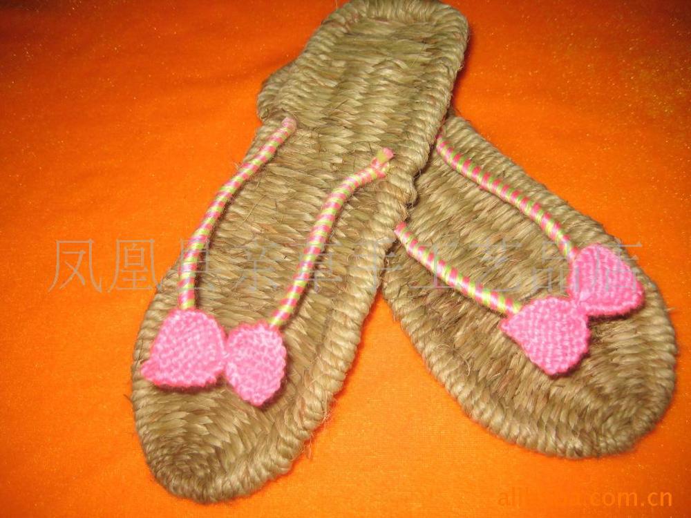 Supply handmade sandals slippers hemp shoes bow sandals crochet sandals