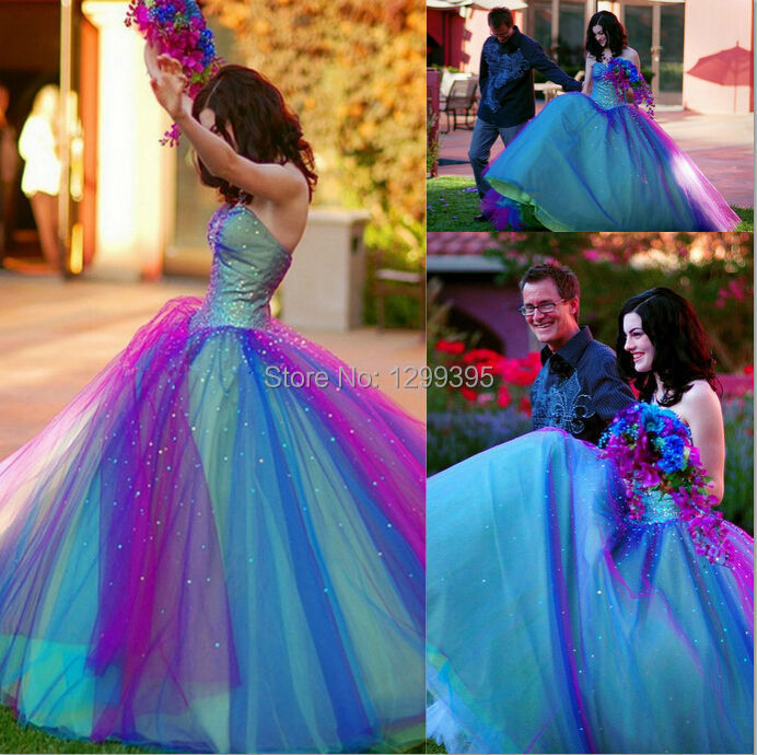 rainbow prom dress