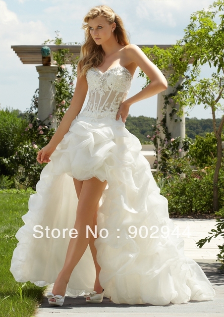 Front corset wedding dress