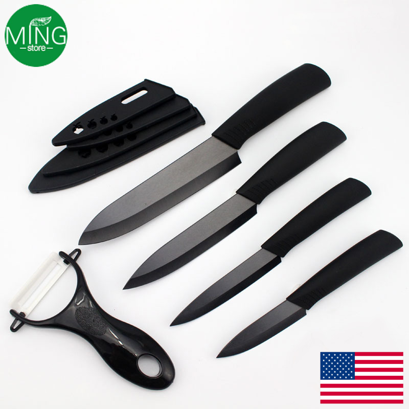 kitchen knives 3 quot 4 quot 5 quot 6 quot inch peeler zirconia black blade ceramic knife set chef paring kitchen knives 3 quot 4 quot 5 quot 6 quot inch peeler zirconia black blade ceramic knife set chef paring