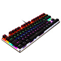 Backlit Gaming Genuine Mechanical Keyboard Ships From Russian Anti ghosting Luminous 87 LED Metal Wired Keyboard