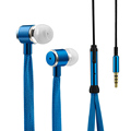 Fashion Shoelaces Earphone Stereo Metal Bass Headphones Headset Music Earpieces with Microphone for iPhone Xiaomi Samsung