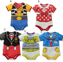 New Born baby boy rompers boy costume Newborn summer roupas de bebe menino Short sleeves Baby