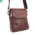 Vintage Men Handbag Pu Leather High Quality Shoulder Bag Metal