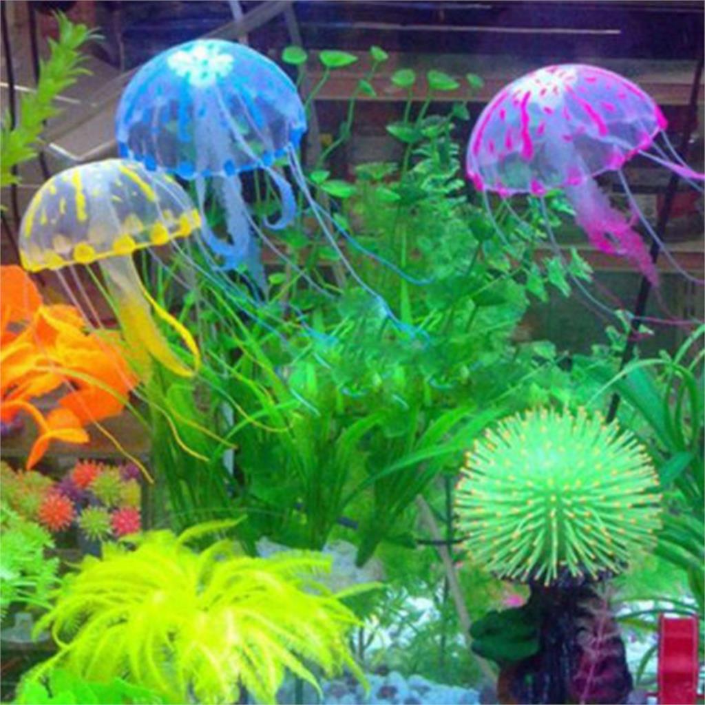 Akvaryum Decorations Mini Soft Submarine Decor Jellyfish