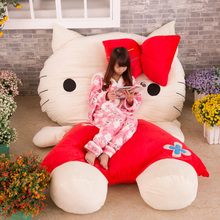 High Quality Soft Big Hello Kitty Stuffed Animal Bed Mat Cushion Cute Kawaii Japanese Anime Tatami Almofadas Decorativas Pad