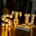Wooden 26 Letters LED Night Light Festival Lights Party Bedroom Lamp Wall Hanging Photography Ornaments Decor