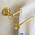Luxury Golden Single Towel Bar Towel Rod Bathroom Solid Brass Bathroom Accessories Towel Holder