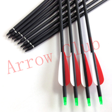 30 mixed carbon and glassfiber arrow shaft 12pcs with 7 8mmOD and arrow tips hunting compound