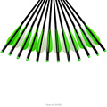 12 pcs 20 Aluminum Arrow Crossbow Bolts 2219 Hunting Archery Outdoor Sports Moon Nock Insert Screw