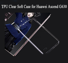 100pcs Invisible Case for Huawei Ascend G630 Phone soft Cover Film free ship