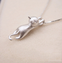 Actual 925 Sterling Silver Necklaces Cats Pendants&Necklaces Sterling Silver 925 Kitty Necklace Excessive-quality Jewelry Colar de Plata D1
