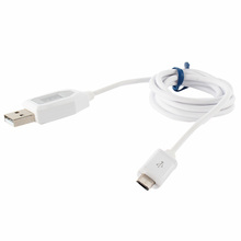 New arrival 1M Micro USB Charging Data Cable Safety LCD Display Smart Voltage Electric Cable Free